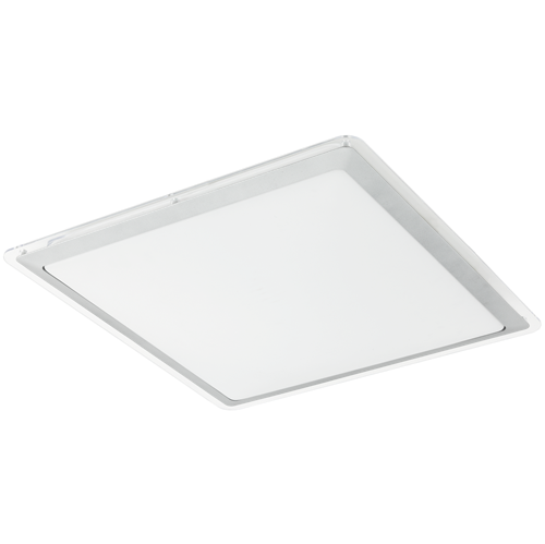 Competa 1 LED væg og loftlampe i metal Hvid og skærm i Hvid, Klar og Silver plastik, 24W LED, længde 43 cm, bredde 43 cm, højde 